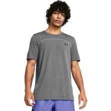 Under Armour Rush Seamless Wordmark Erkek Gri Antrenman T-Shirt 1382799-025