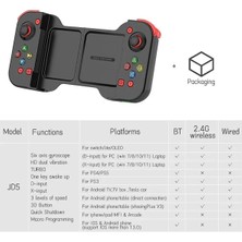 Lalulala Siyah-Kablosuz Telefon Joypad Standı Oyun Denetleyicisi Joystick Anahtarı Pc Ps4 Iphone Uyumlu 13 14 Android Pubg (Yurt Dışından)