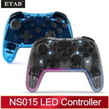 Lalulala MG25Z-ŞEFFAF Kablosuz Denetleyici Bt Nintendo Anahtarı Pro Pc Ps3 Tv Kutusu Joystick LED Gece Parlayan Gecikmesiz 2.4g Gamepad (Yurt Dışından)