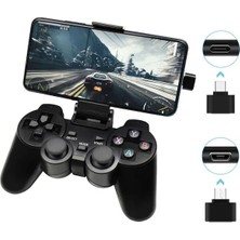 Lalulala Siyah Adaptörlü-Android Kablosuz Gamepad Android Telefon/pc/ps3/tv Kutusu Joystick 2.4g USB Joypad Oyun Denetleyicisi Xiaomi Akıllı Telefon Için (Yurt Dışından)