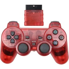 Lalulala Kırmızı-Şeffaf Renk Sony Ps2 Kablosuz Denetleyici Gamepad Playstation 2 Için 2.4g Titreşim Joystick Konsolu Ps2 Aksesuarları (Yurt Dışından)