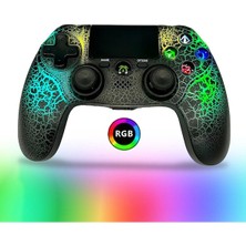 Lalulala Ps4 Komutu Için Siyah Denetleyici Ps4 Pro Kontrolü Ps4 Slim/ps3/ıphone Uyumlu/ıpad/ios/android/pc Çift Titreşimli Kablosuz Joystick (Yurt Dışından)