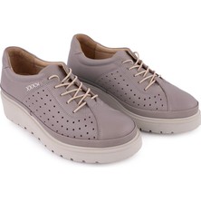 Emel Ayakkabı Rahat Modern Ortopedik Yumuşak Deri Ayakkabı Taş 3500