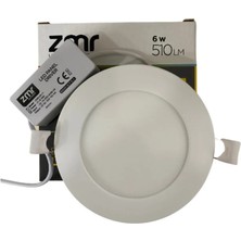 ZMR 2'li 6 Watt Panel LED Spot Beyaz 6500K - Metal Kasa - Ultra Ince