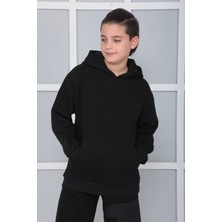 Giyimod Erkek Çocuk Gri Kapüşonlu Sweatshirt S402Syh