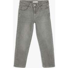Koton Rahat Bol Kesim Kot Pantolon- Regular Jean