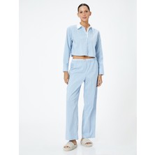 Koton Pijama Altı Beli Lastikli Etiket Detaylı Rahat Kesim