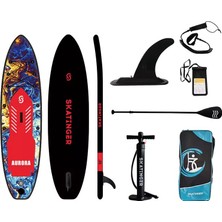 Skatinger Lethe Boards Skatinger Aurora Kırmızı Touring Sup Paddle Board 335 x 84 x 15 cm Sörf Tahtası - Tam Set + Su Geçirmez Telefon Kılıfı Hediye