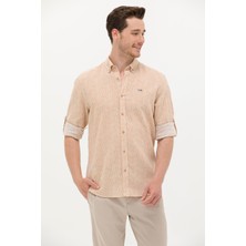 U.S. Polo Assn. Erkek Camel Uzun Kollu Gömlek 50264263-VR015