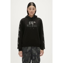 Bad Bear Gwen Hoodie Siyah  Kapüşonlu Kadın Sweatshirt