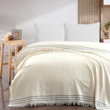 Schafer Rena Çift Kişilik Pike 200 x 230 cm-Ekru/İndıgo