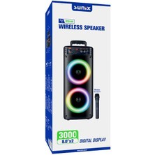 Sunix Bts-68 Kablosuz Mifrofonlu Ledli Bluetooth Hoparlör