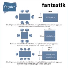 Fantastik Elyaf Astarlı Pvc Masa Örtüsü 140 x 200 cm  Silinebilir Sıvı Geçirmez Leke Tutmaz Kahverengi Ekoseli