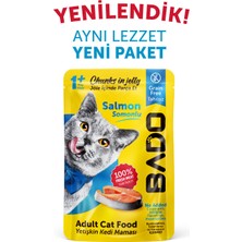 Bado Yetişkin Yaş Kedi Maması Parça Somon Balıklı 85 Gram