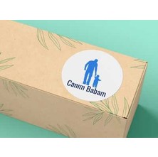 Casalinghi Canım Babam Etiketi Babalar Günü Yuvarlak Mat Sticker Father's Day 4 cm - 33 Adet