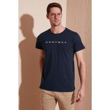 Buratti Baskılı Bisiklet Yaka Pamuklu Slim Fit T Shirt Erkek T Shirt 541DPRTMNT24