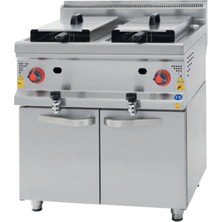 CSA Karacasan 900 Seri Dolaplı 22+22 Litre Doğalgazlı Fritöz