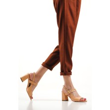 Hera Shoes Kadın Kalın Topuklu Sandalet HS150Y06F