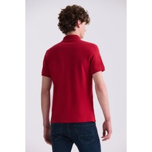 Kırmızı Slim Fit Polo Yaka T-Shirt