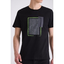 Jakamen Siyah Slim Fit Bisiklet Yaka T-Shirt