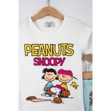 Trendimizbir Peanuts Baskılı Kız Çocuk Taytlı Alt Üst Takım