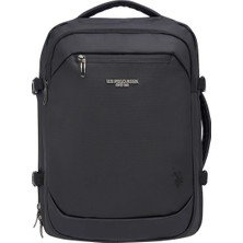 U.S. Polo Assn. Unisex Çok Gözlü Seyahat Günlük Sırt Çantası Siyah PLEVR24488