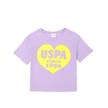 U.S. Polo Assn. Kız Çocuk Lila Bisiklet Yaka Tişört 50288442-VR034
