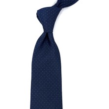 Kravatkolik Lacivert Nokta Desen Mendilli Klasik Kravat KK12480