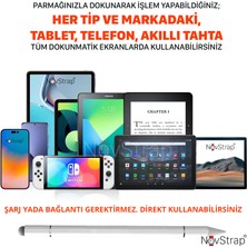 Novstrap Dokunmatik Kalem 3in1 Tüm Dokunmatik Cihazlarla Uyumlu Tablet Kalemi + Akıllı Tahta Kalemi