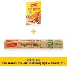 Koroplast Fırın Torbası 8'li+ Hazır Kesil. Pişirme Kağ. 10LU