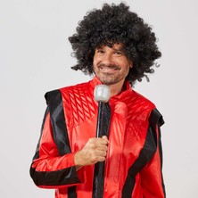 Hobi City Siyah Renk Kıvırcık Afro Bonus Peruk (44DEX34)