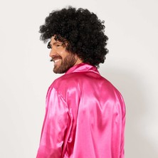 Hobi City Siyah Renk Kıvırcık Afro Bonus Peruk (44DEX34)