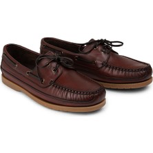 Deery Deri Bordo Marin Erkek Tekne Ayakkabısı - 01543MBRDC02