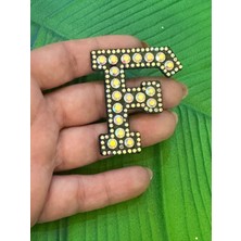Gönülden Tasarım 6x5 cm Ütü Ile Yapışan Gümüş Renk F Harfi Arma
