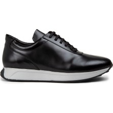 Deery Deri Siyah Erkek Sneaker Ayakkabı - 01983MSYHE01