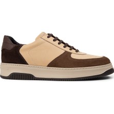 Deery Deri Vizon Rengi Erkek Sneaker Ayakkabı - 01965MVZNE04