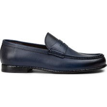 Deery Deri Lacivert Erkek Loafer Ayakkabı - 01510MLCVC04