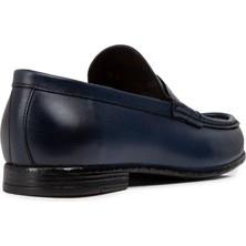 Deery Deri Lacivert Erkek Loafer Ayakkabı - 01510MLCVC04