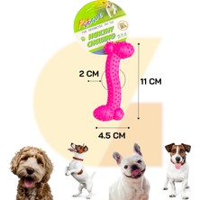 Pet Vogue Köpekler İçin Kemik Şeklinde Diş Kaşıma ve Isırma Oyuncağı (1 Adet - Pembe)