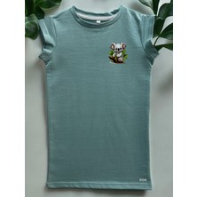 Dgk Collection Kız Çocuk  Elbise  Baskılı %100 Cotton 2 Iplik