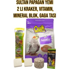 Sultan Papağan Yem 750 Gr, Multivitamin ve Tüy Bakım Vitamini, Papağan Kumu, Mıneral Blok , Kraker