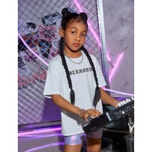 Tarz Yeri Çocuk Unisex Baskılı T-Shirt - Beyaz