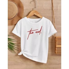 Tarz Yeri Çocuk Unisex Baskılı T-Shirt - Beyaz