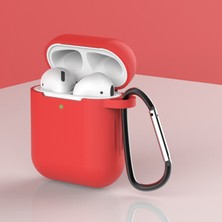 Forestl Digital Airpod'lar Için Tokalı Silikon Koruyucu Kılıf, Şarj KUTULU(2016)/ŞARJ KUTULU(2019)-KIRMIZI (Yurt Dışından)