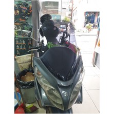 Motoros Burgman 400 K7  Ön Cam 2007 2015 Modellere Uyar 70CM  Açıkfüme Renk   4mm Uzun Boylu