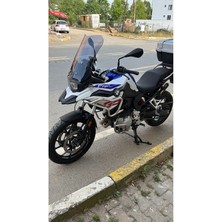 Motoros Bmw F 750 850 Sport Ön Cam 2018 2023 Modellere Uyar 44CM Açıkfüme Renk   4mm Uzun Boylu