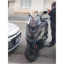 Motoros Kymco Dtx 360 Ön Cam 2021-2024 Modellere Uyar 68CM  Şeffaf Renk  4mm Uzun Boylu