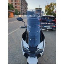 Motoros Rks Freccia 150 Alt Siyah Ön Cam 2022-2024 Modellere Uyar 75CM  açıkfüme Renk  4mm  Uzun Boylu ve Geniş