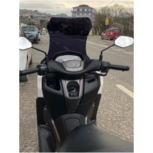 Motoros Yamaha Nmax Ön Cam 2021 2023 Modellere Uyar 72CM  Siyah Renk  4mm Uzun Boylu