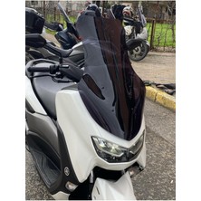 Motoros Yamaha Nmax Ön Cam 2021 2023 Modellere Uyar 72CM  Siyah Renk  4mm Uzun Boylu